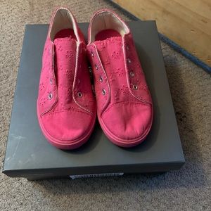 Little girls pink sneakers